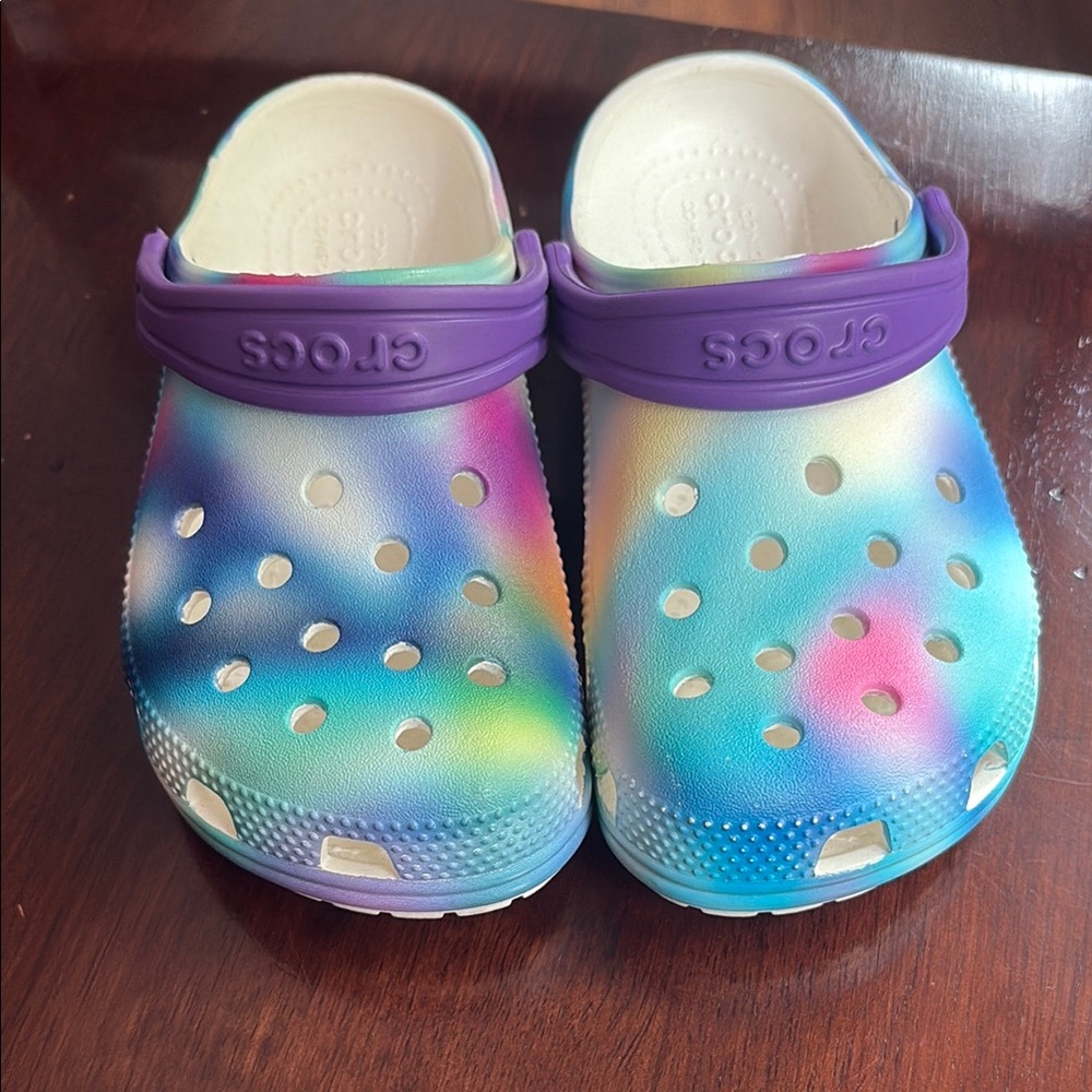 CROCS Purple and Blue Water Shoes Vibrant Design
